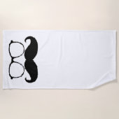 Serviette De Plage Moustache drôle #23 (Devant)