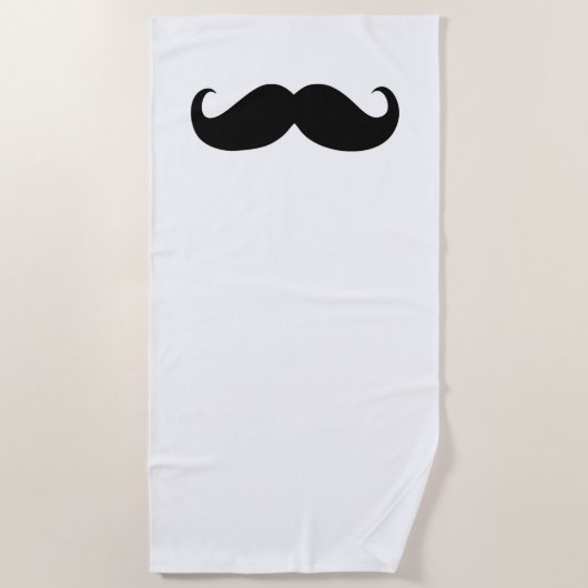 Serviette De Plage Moustache drôle #28 (Devant)