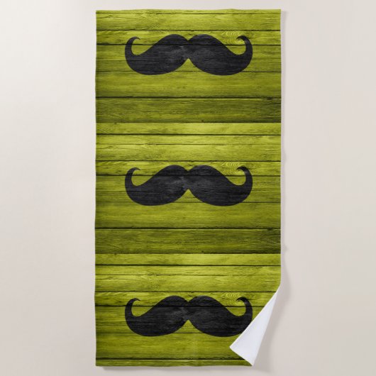 Serviette De Plage Moustache drôle #46 (Devant)