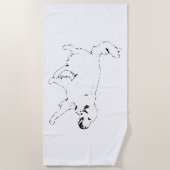 Serviette De Plage Mouvement de jour doré (Devant)