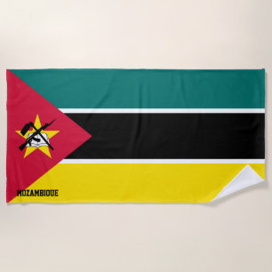 Serviette De Plage Mozambique Drapeau splendide patriotique