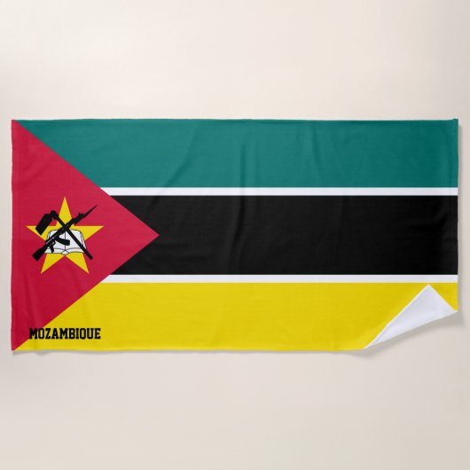 Serviette De Plage Mozambique Drapeau splendide patriotique (Devant)