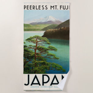 Serviette De Plage Mt Fuji Japon affiche Voyage Art Vintage