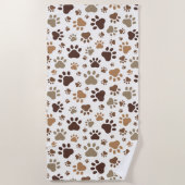 Serviette De Plage Muddy Paw Prints Beach Towel (Devant)