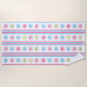 Serviette De Plage Multi-color snowflakes (Devant)