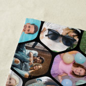 Serviette De Plage Multi Photo Collage Simple Moderne Hexagon Motif (En situation)