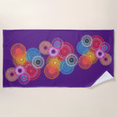 Serviette De Plage Multicolored circles (Devant)