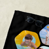 Serviette De Plage Multiphoto Collage simple moderne personnalisé (En situation)