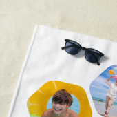 Serviette De Plage Multiphoto Collage simple moderne personnalisé (En situation)