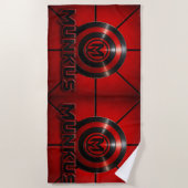 Serviette De Plage munkus/emblème bouclier/serviette/serviette rouge/ (Devant)