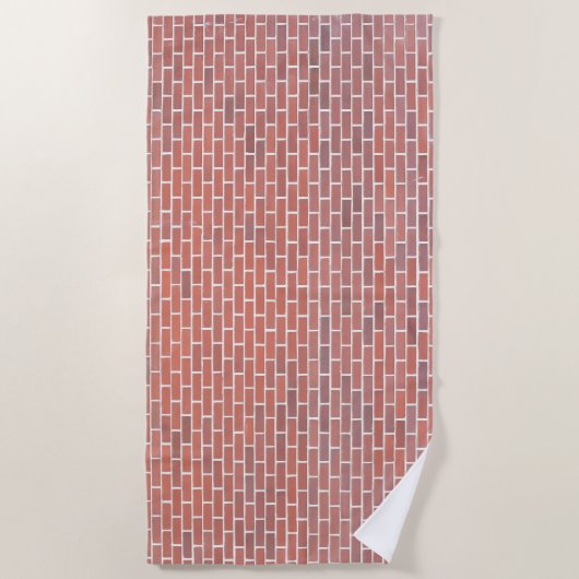 Serviette De Plage Mur en brique drôle (Devant)