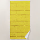 Serviette De Plage mur en brique jaune (Devant)