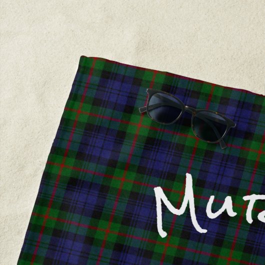 Serviette De Plage Murray Tartan Plaid Beach Towel (En situation)