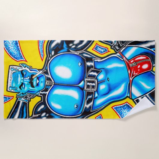 Serviette De Plage Muscle de Mars (Devant)