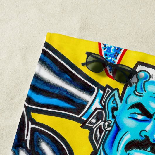 Serviette De Plage Muscle de Mars (En situation)