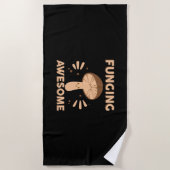 Serviette De Plage Mushroom Hunter Funginf Awesome (Devant)
