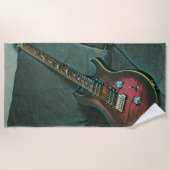 Serviette De Plage musicien guitare amoureux cadeau (Devant)