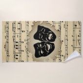 Serviette De Plage Musique antique et masques de théâtre (Devant)