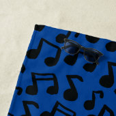 Serviette De Plage Musique Camp Notes musicales Monogramme (En situation)