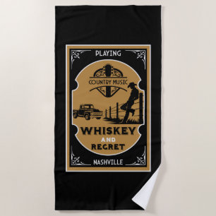 Serviette De Plage Musique Country Américaine de Route Dérobée