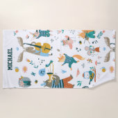 Serviette De Plage Musique de dessin (Devant)