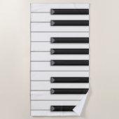 Serviette De Plage Musique des clés de piano géantes (Devant)