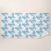 Serviette De Plage Musique des oiseaux bleus (Devant)