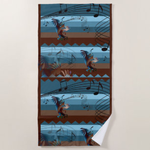 Serviette De Plage Musique Kokopelli