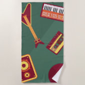 Serviette De Plage Musique rétro (Devant)