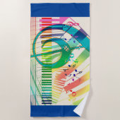 Serviette De Plage Musique, sons, joie (Devant)