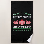 Serviette De Plage My Circus Not My Monkeys (Devant)
