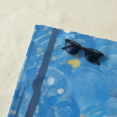 Serviette De Plage Mystérieux Chevalier Noir dans la Forêt Lune (En situation)