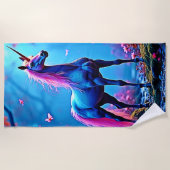 Serviette De Plage Mystical Fantasy Unicorn Art (Devant)