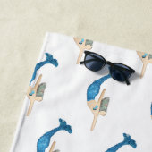 Serviette De Plage Nage de Mermaid à queue bleue Thunder_Cove (En situation)