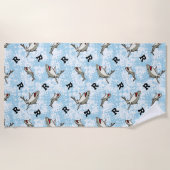 Serviette De Plage Nager Des Requins, Ajouter Un Monogramme (Devant)