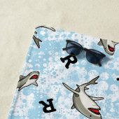 Serviette De Plage Nager Des Requins, Ajouter Un Monogramme (En situation)