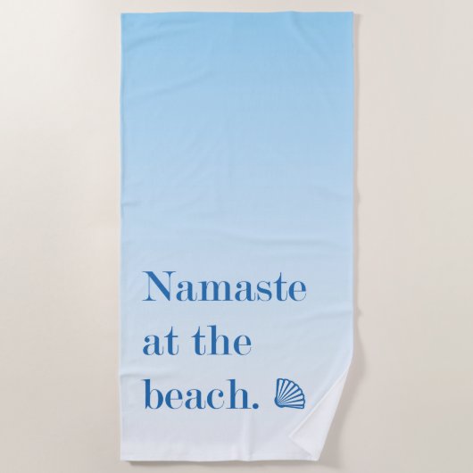 Serviette De Plage Namaste Sur La Plage (Devant)