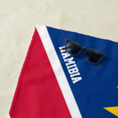 Serviette De Plage Namibie Drapeau splendide patriotique (En situation)
