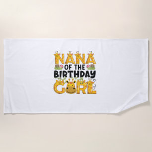 Serviette De Plage Nana 1er Anniversaire Girl Giraffe Theme Party Zoo