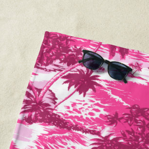 Serviette De Plage Napili Bay Hawaiian Island Pittoresque - Rose