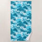 Serviette De Plage Napili Bay Hawaiian Island Pittoresque - Turquoise (Devant)