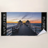 Serviette De Plage Naples Pier Florida Vacances (Devant)