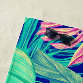 Serviette De Plage nappe feuille tropicale