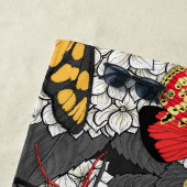 Serviette De Plage Nappes phréatiques sur hydrangée blanche (En situation)