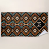 Serviette De Plage Native American Pattern Indian Culture Boho Style (Devant)
