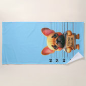 Serviette De Plage Naughty French Bulldog (Devant)