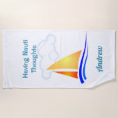 Serviette De Plage Nauti Pense Nautique Voilier (Devant)