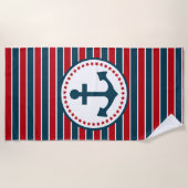 Serviette De Plage Nautical design (Devant)