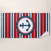 Serviette De Plage Nautical design (Devant)