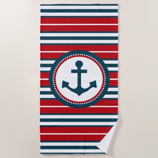 Serviette De Plage Nautical design (Devant)